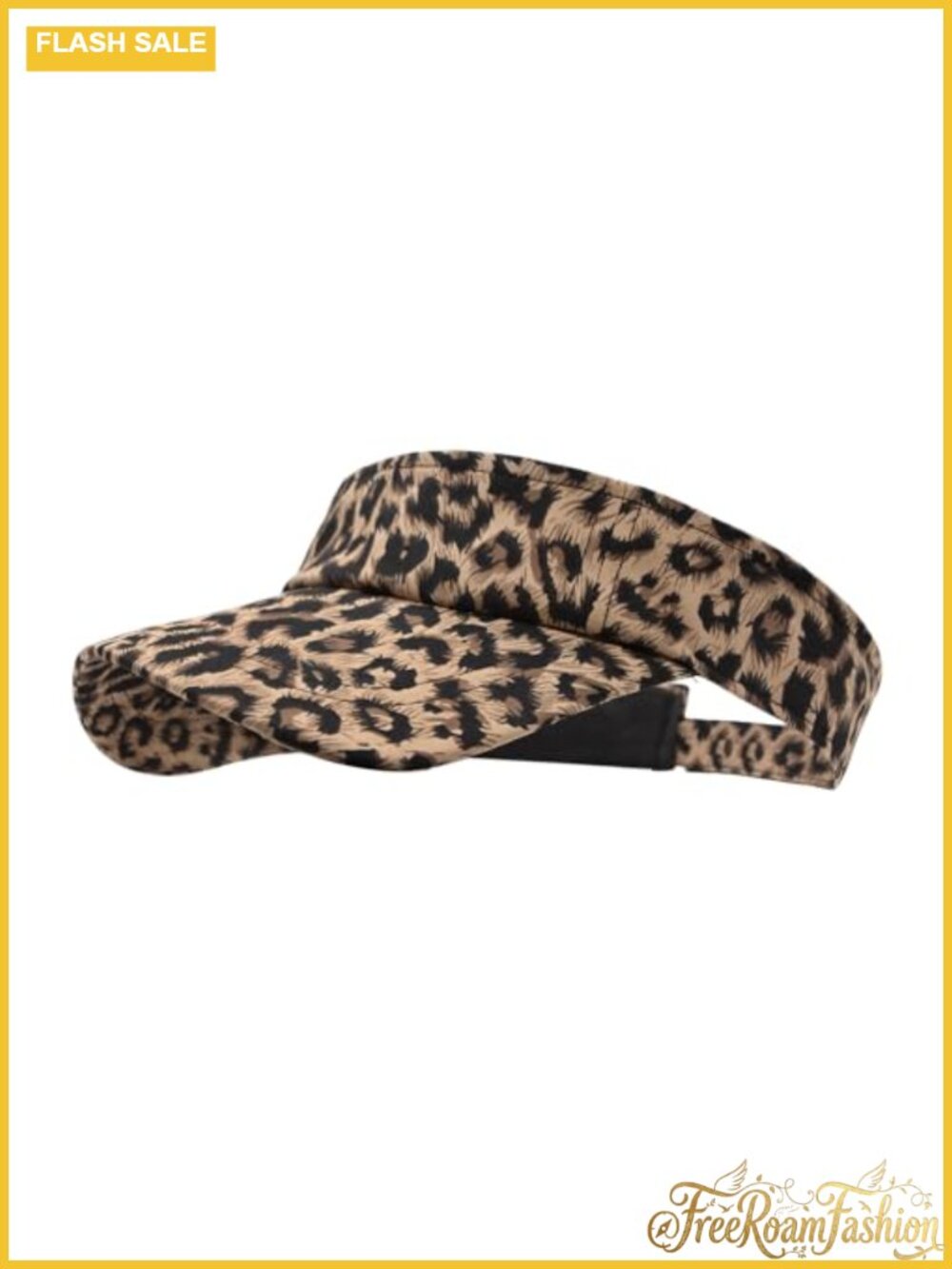 Leopard Print Sun Visor Adjustable Ponytail Cap for Running Golf Tennis